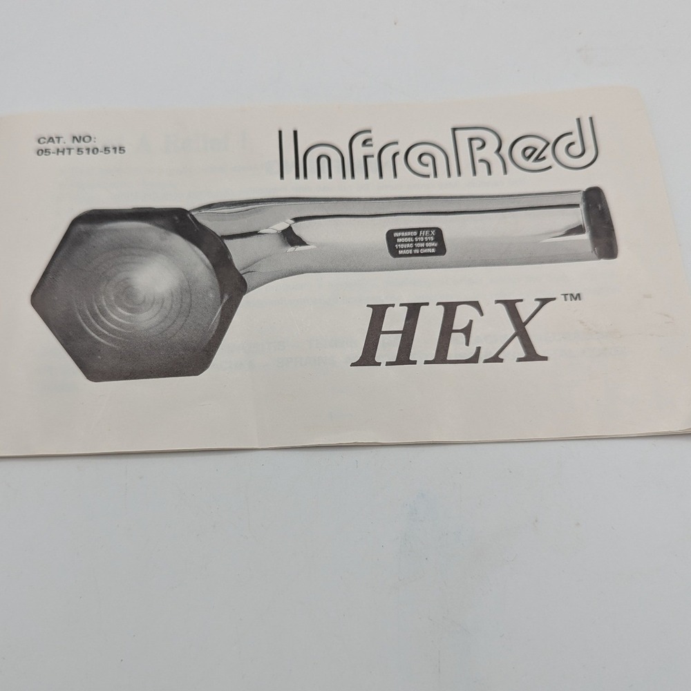 InfraRed HEX Model 510 515 Handheld Heat Massager Chrome Hexagonal Head 110V 10W